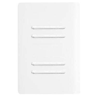 Imagem de Cj Interruptor Quadruplo Paralelo Com Suporte 4X2 - Dicompel Novara Branco Total - Dnv1100/173Brtl