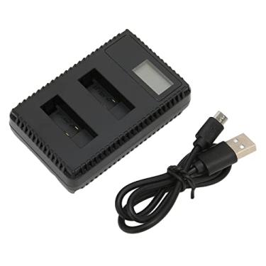 Imagem de Carregador de bateria de câmera USB duplo 5V 2A com visor LCD e proteção de segurança para bateria de câmera AHDBT-501