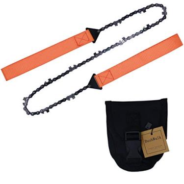 Imagem de Motosserra de bolso de 61 cm com lâminas de dentes afiados, ferramentas de serra compactas manuais, equipamento de sobrevivência para acampamento, caminhada, mochila, caça, corte de árvores,