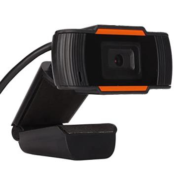 Imagem de Webcam, Webcam USB preta rotativa de alta resolução 1080P 30fps com microfone para transmissão ao vivo online reunião de classe (preto 1920 * 1080 Pixel UHD microfone interno)