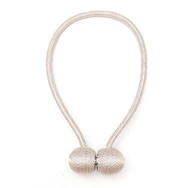 Imagem de Cor sólida cortina fivela magnética fivela de cortina de cordão redondo fivela magnética sem perfuração sem instalação sem instalação de cinta de cortina tiebacks, T11,2 PCS