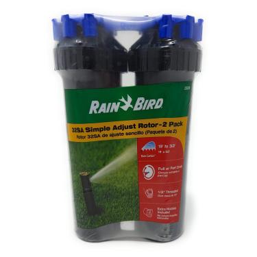 Imagem de Rain Bird 32SA/2PK Cabe as de irrigador de rotor de acionamento simples + 2 bocais de rvores, cortina de chuva 40 - padr o 360 , 4,64 m a 9,5 m, design rotativo