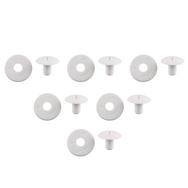 Imagem de JCBIZ 6 peças limpador de piscina branco kit de parafusos de cubo de plástico Polaris parafuso de roda peça de limpador de piscina para 180/280 peças de reposição para limpador de piscina