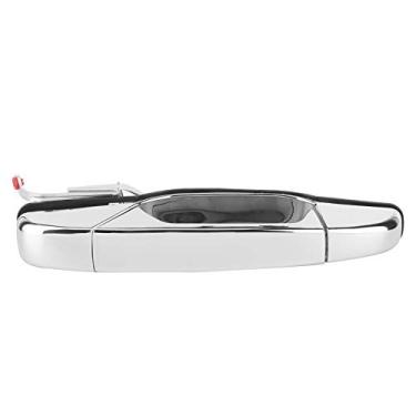 Imagem de aqxreight - Puxador de porta externa traseira prata lado do passageiro apto para Avalanche, para Silverado, para Tahoe híbrido, substitui 25960522