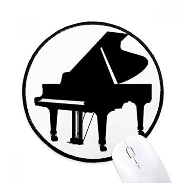 Imagem de DIYthinker Piano Classic Music Instrument Pattern Mouse Pad Desktop Office Tapete Redondo para Computador