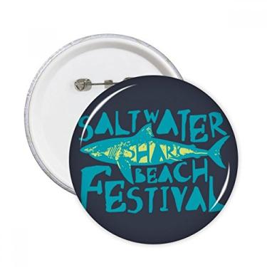 Imagem de Alfinetes redondos para festivais de praia de tubarão de água salgada 5 peças