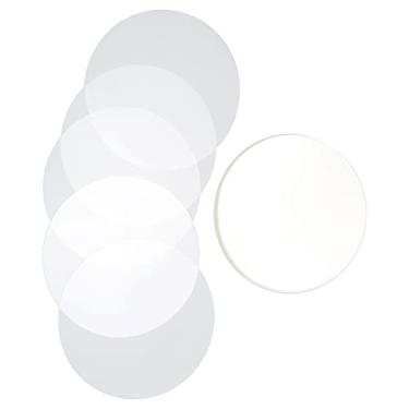 Imagem de Película Protetora Emblema Transparente 100 Pçs Emblema Redondo Pinos Botão Em Branco Película Transparente Para Botões Emblemas E Imã De Geladeira (58MM)