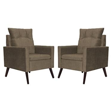 Imagem de Kit 02 Poltronas Decorativas Ligia Linho Cores - DS Estofados
