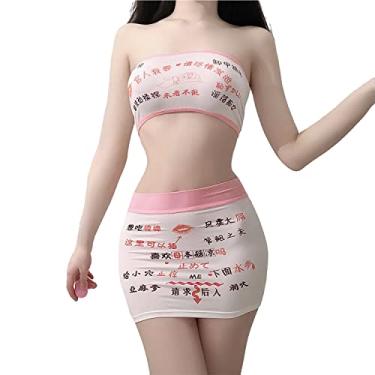 Imagem de SINROYEE Ladies Sexy Cosplay Lingerie Japanese Anime Bikini Lolita Kawaii Bra and Panty Set For womens (Pink # 5)