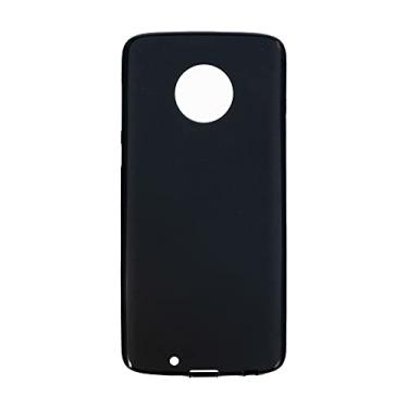 Imagem de Capa protetora para Motorola Moto G6 2018, capa traseira de TPU (poliuretano termoplástico) macio à prova de choque de silicone anti-impressões digitais para Motorola Moto 1S (5,70 polegadas) (preto)