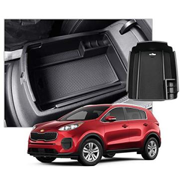 Imagem de Organizador de acessórios de console central CDEFG para 2016-2020 Esportivo ABS Material apoio de braço caixa inserção luva secundária caixa de armazenamento