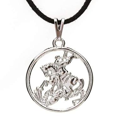 Imagem de Colar São Jorge 30mm - Sunshine Cristais Cor:Prata