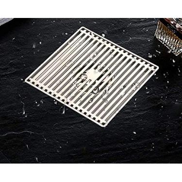 Imagem de Piso invisível ralo de chuveiro Piso de aço inoxidável 304 Desodorante piso dreno banheiro varanda grande deslocamento dreno de piso