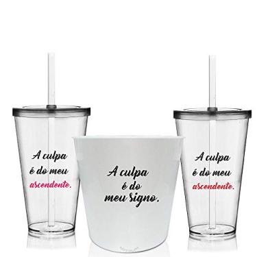 Imagem de Kit 2 Copos e Balde Personalizados Meu Signo