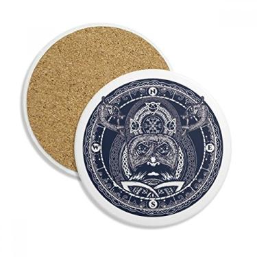 Imagem de Caneca de porta-copos com estampa artística de bússola de pessoas, pedra absorvente de proteção de mesa