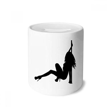 Imagem de DIYthinker Caixa de moedas de cerâmica para dançarino de cachimbo de dança, presente de cofrinho