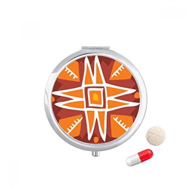 Imagem de Porta-comprimidos Orange Sun Mexico Totems Civilização Antiga Caixa de armazenamento de remédios