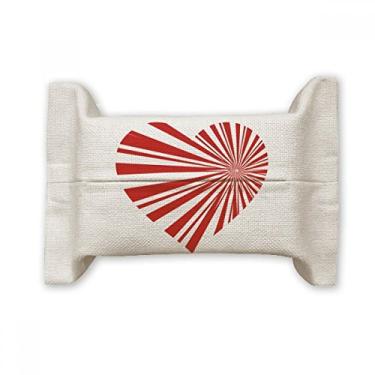 Imagem de Bolsa de linho de algodão para lenços faciais Red Valentine's Day Heart Bloom