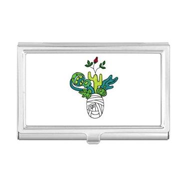 Imagem de Horus Botany Mummy Plant Cactus Porta-cartões de visita Carteira de bolso