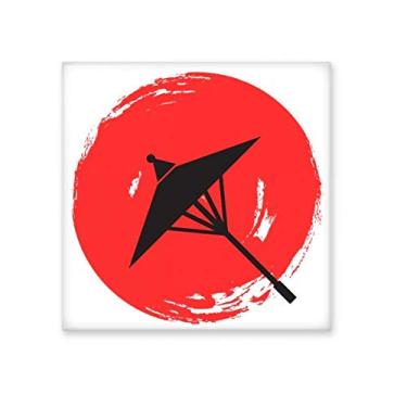 Imagem de Ilustração de pintura de pincel japonês, azulejo de cerâmica, decalque brilhante, pedra adornada de tijolos esmaltados