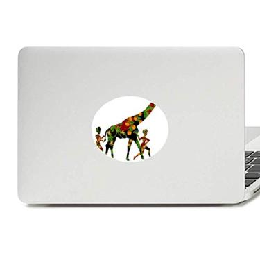 Imagem de Adesivo de vinil com estampa de girafa negra africana para laptop e notebook