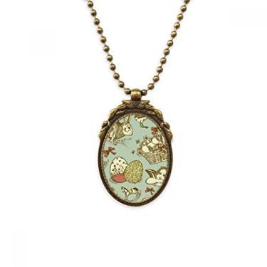 Imagem de DIYthinker Colar vintage com pingente de pingente de cavalo colorido de religião da Páscoa