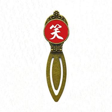 Imagem de Marcador de página retrô com personagens chineses Laugh China