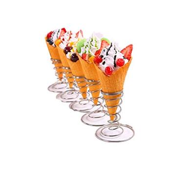 Imagem de Suporte de cone de pizza de aço inoxidável para suporte de sorvete, Stainless Steel
