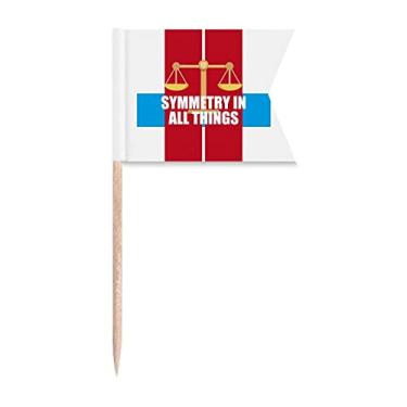 Imagem de Sinalizadores de palitos de dente Symmetry In All Things, marcação para festas, bolos, alimentos, cheeseplate