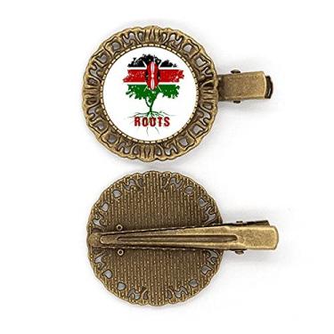 Imagem de Bandeira família raiz Kenya Art Deco presente moderno grampo de cabelo prendedor de cabelo