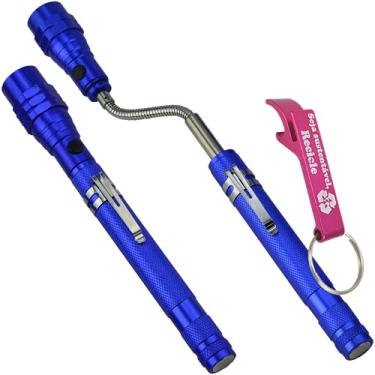 Imagem de Lanterna de LED Telescópica Flexível 3 LEDS com Imã Azul + Chaveiro CBRN16259