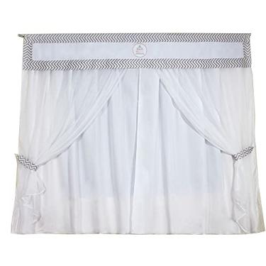 Imagem de Cortina Infantil de Bando com Voil - Gaiola Ferrugem