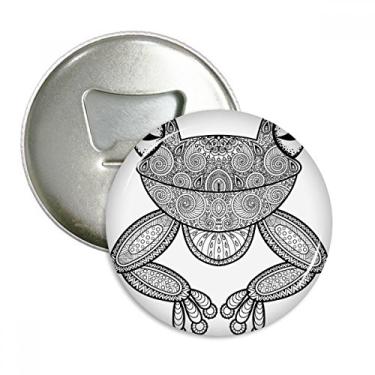 Imagem de Abridor de garrafa redondo verde de sapo pequeno, pinos, ímãs, emblema, botão, presente, 3 peças