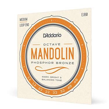 Imagem de D'Addario Cordas de mandolim de oitava bronze fósforo EJ80, médio, 12-46