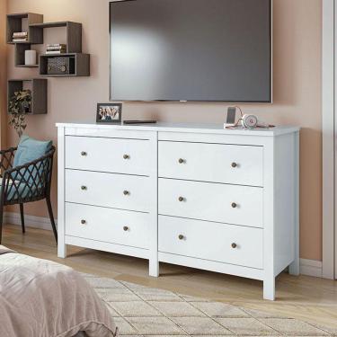 Imagem de Cômoda Horizontal Ambiente Maggiore Branco Brilho - Lopas