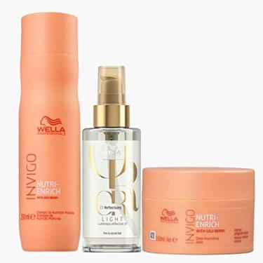 Imagem de Shampoo e Máscara Wella Enrich + Oil Reflections