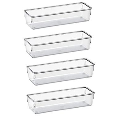 Imagem de Acrimet Organizador Modular de Gavetas Transparente, Kit com 4 Potes