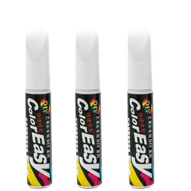 Imagem de Kit 3 Canetas Tinta Reparadora Tira Risco Automóveis Carro Moto Caminhões Pintar e Retocar Pneu Azulejo e Tênis Aplicador