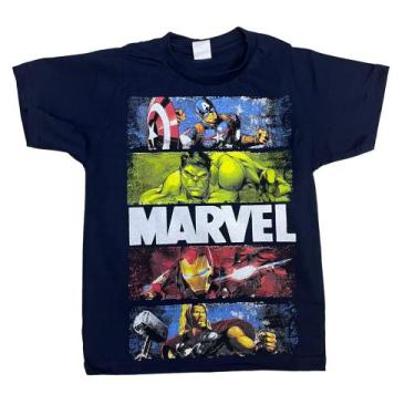Imagem de Camiseta Vingadores Avengers Super Heróis Thor Hulk Capitão América Bl