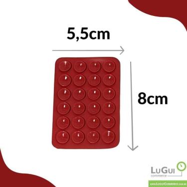 Imagem de Suporte Silicone Ventosa De Superfície Celular - Vermelho