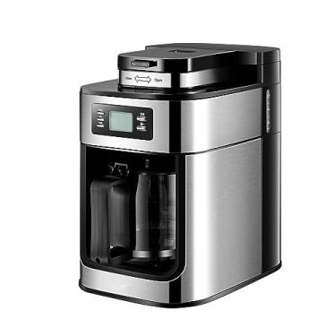 Imagem de CIADAZ Máquina de café programável com temporizador 1050 Watts 1,2L Grande capacidade 2-8 xícaras Máquina de café por gotejamento Mantenha quente Moer e preparar Máquina de café automática com moedor