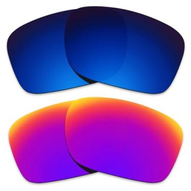 Imagem de Alphax 2 pares de lentes polarizadas de substituição para Electric Knoxville – Deep Water + Midnight Sun