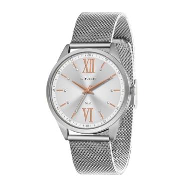 Imagem de Relógio LINCE feminino analógico prata rosê LRMH161L S3SX