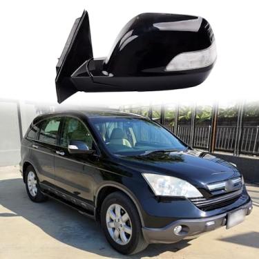 Imagem de Espelho lateral de carro adequado para HONDA CRV CR-V RE1 RE2 RE4 2007 2008 2009 2010 2011 HONDA CRV CR-V RE1 RE2 RE4 ajuste elétrico da lente do espelho retrovisor do motorista, luz de seta,
