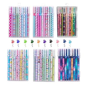 Imagem de 60 canetas fofas para agendas, 10 canetas de tinta de gel coloridas de cor doce, canetas de tinta de ponta fina para agendas, desenhos, rabiscos e anotações (60 canetas sortidas (10 cores))
