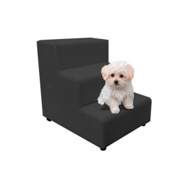 Imagem de Escada Escadinha Pet com 3 Degraus para Cachorro ou Gato Cor cinza