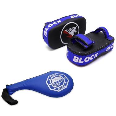 Imagem de Kit Aparador e Raquete de chute para Lutas Taekwondo Karatê-Unissex