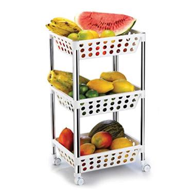 Imagem de Fruteira Plástico Cromado Unique Tripla 1108 Arthi