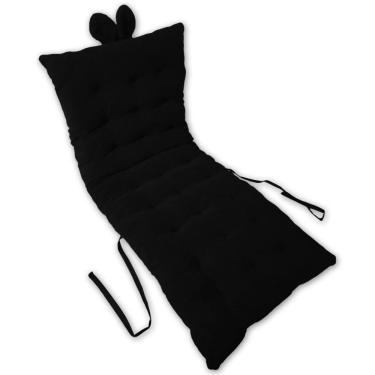 Imagem de Almofada Futon Decorativo Orelha Coelho 140X60 Colchão Preto