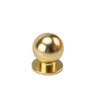 Imagem de Maçaneta dourada de alumínio com furo único, maçaneta redonda para gaveta de guarda-roupa, móveis para armário de cozinha, maçaneta pequena para porta, decoração de casa, a11